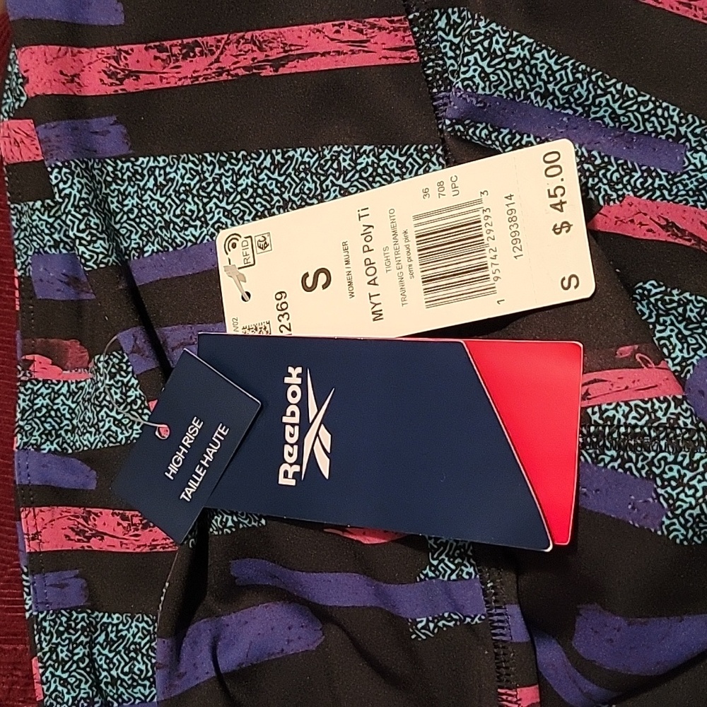 NWT: Reebok Womens High Rise Training Tights - Picture 7 of 8